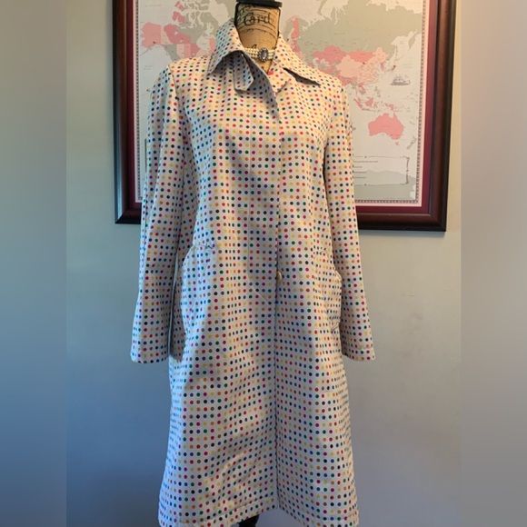 Paul Smith Blue Jackets & Blazers - PAUL SMITH Blue collection ladies 100% cotton size 10 Polka Dot coat GUC